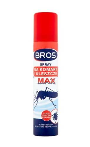 Bros spray na komary i kleszcze MAX 120/90ml