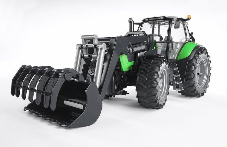 ZABAWKA TRAKTOR DEUTZ FAHR AGROTRON X720 Z ŁADOWACZEM BRUDER-03081 3