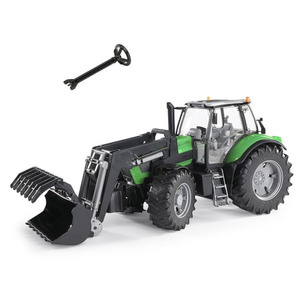 ZABAWKA TRAKTOR DEUTZ FAHR AGROTRON X720 Z ŁADOWACZEM BRUDER-03081 4