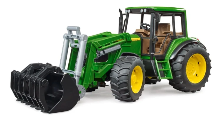 ZABAWKA TRAKTOR JOHN DEERE 6920 Z ŁADOWACZEM CZOŁOWYM BRUDER - 02052 6