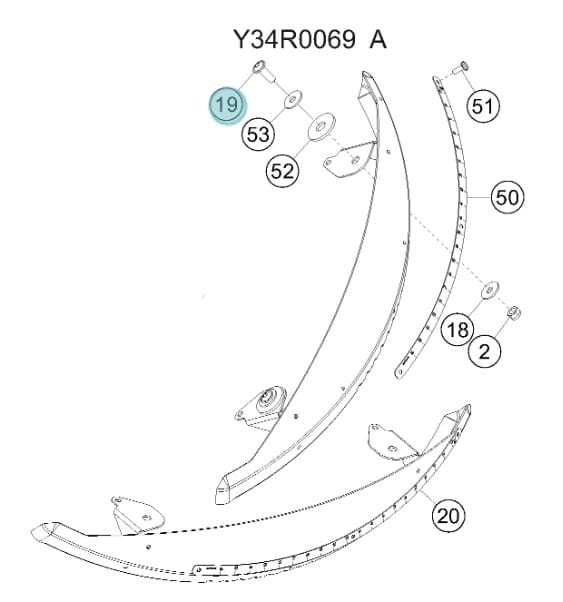 Śruba KUHN oryginał Kuhn R2152343 1