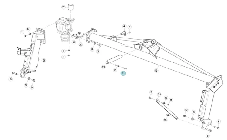 Sworzeń KUHN oryginał 80450770 1