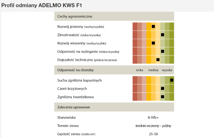 ADELMO KWS F1 nasina rzepaku zapr. scenic gold+buteostart+initio 1
