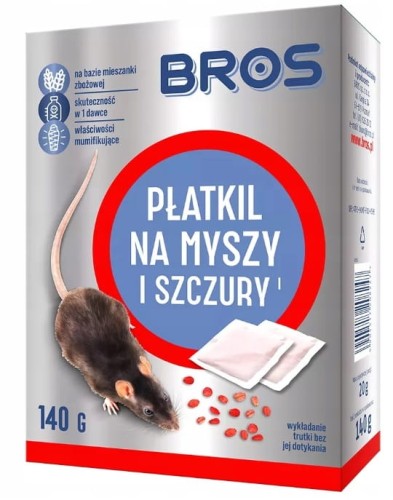 Bros - Płatkil na myszy i szczyry 5x doypack 200g