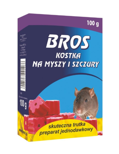 Bros kostka na myszy i szczury 100g