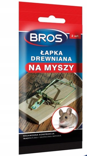 Bros- Łapka na myszy drewniana 2szt