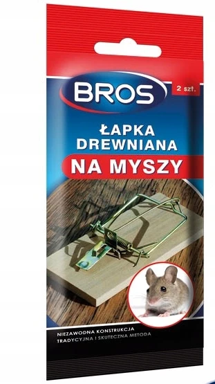 Bros- Łapka na myszy drewniana 2szt