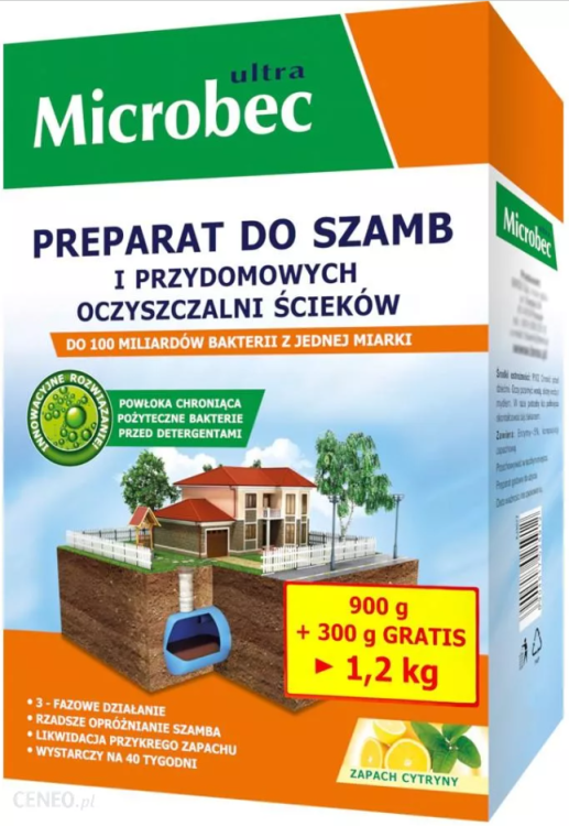 Bros Microbec ultra  preparat do szamb 900g+300g gratis