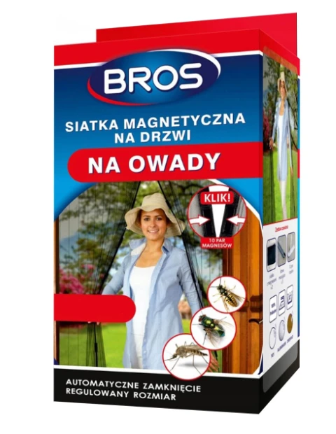 Bros -Siatka na drzwi magnetyczna 100x220 czarna