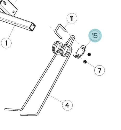 Uchwyt palca płytka Kuhn K3000820