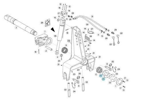 Uchwyt tulei Kuhn oryginalny H0102150
