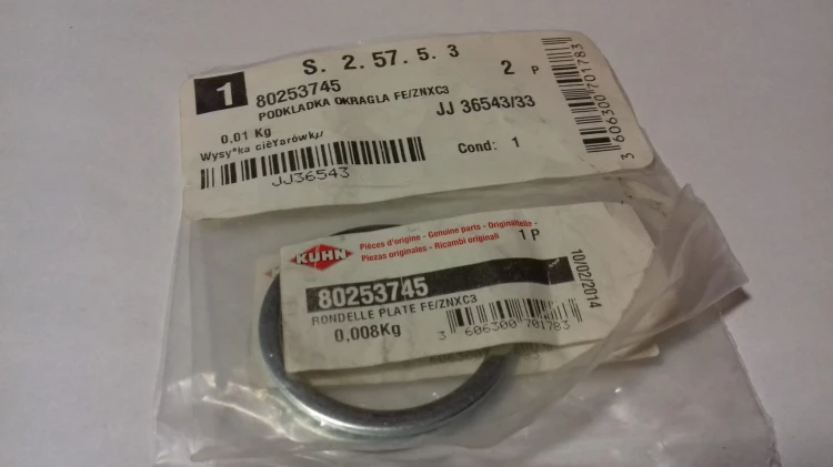 Podkładka okrągła FE/ZNXC3 oryginał Kuhn 80253745 2