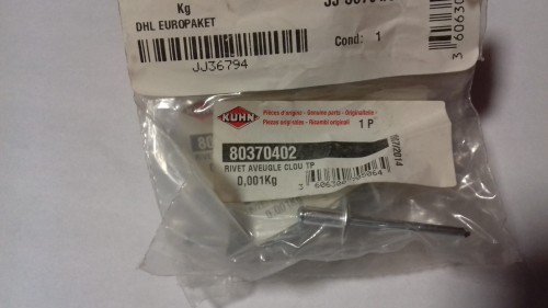 Rivet - nit oryginał Kuhn 80370402 1