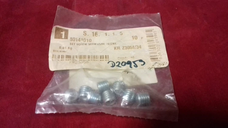 SET SCREW WITH CONE FE/ZNXC3 KUHN oryginał 80141010 1