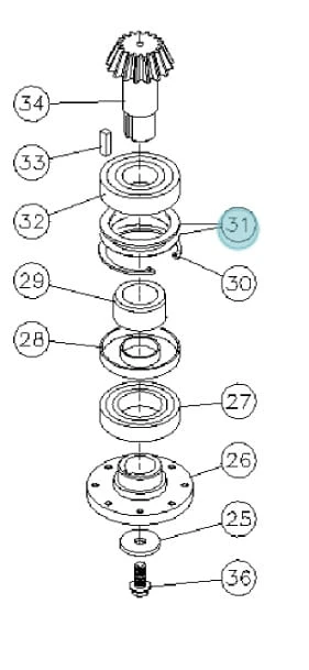 SHIM RING PS 0,1 KUHN oryginał 80257070