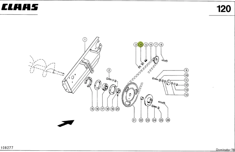 PÓŁOGNIWO ŁAŃCUCHA oryginał Claas 0000028590