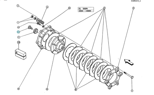 Śruba zgrabiarki KUHN oryginał 50006500