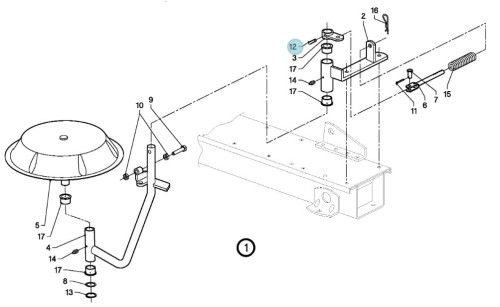 Kołek zabezpieczający KUHN oryginał 80450841