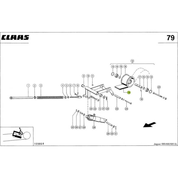 PASEK KLINOWY Claas 0000748032