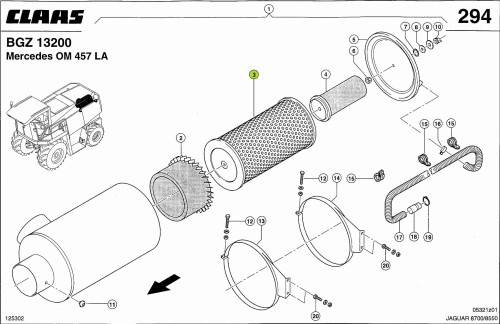 FILTR POWIETRZA ZEWNĘTRZNY oryginał Claas 0000773672