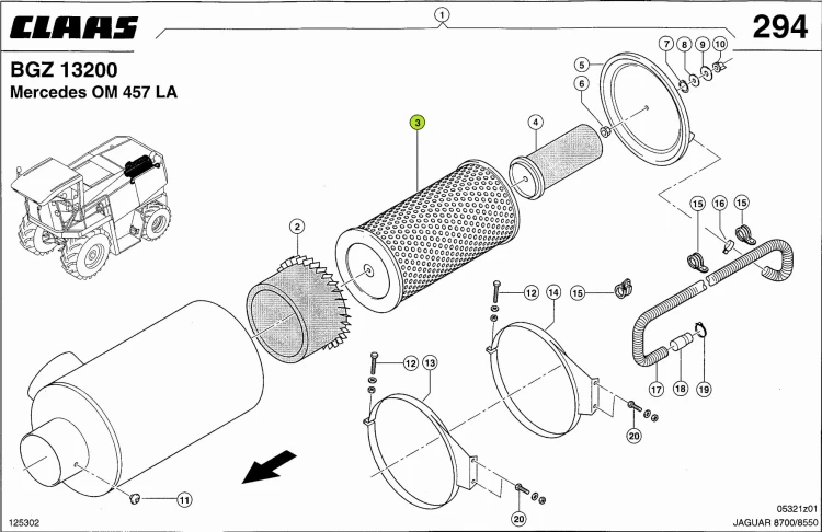 FILTR POWIETRZA ZEWNĘTRZNY oryginał Claas 0000773672