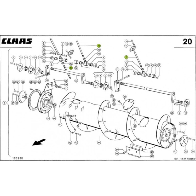 Palec ślimaka Claas oryginał 0006480683