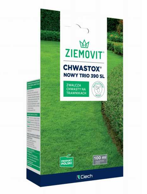 Chwastox Nowy Trio 390SL 100ml (MCPA w formie soli potasowej 200 g/l + mekoprop-P w  formie  soli  potasowej 150 g/l + dikamba  w  formie  soli  potasowej 40 g/l)