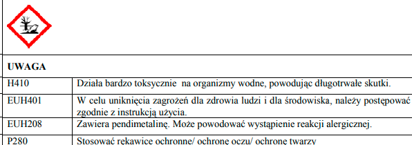 PENDIGAN STRONG 400 SC 1L(pendimetalina (substancja z grupy toluidyn) - 400 g/l (33,9 %) 1