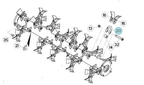 Strzemie oryginał Kuhn A5405360