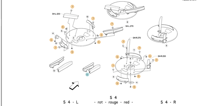 KOMPLET ŁOPATEK KUHN ORYGINAŁ R4087061
