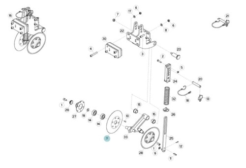 TARCZA KUHN ORYGINAŁ N03948A0