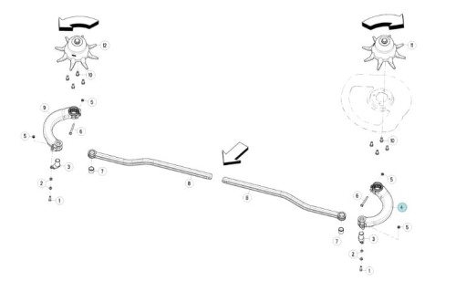 Dźwignia Kuhn Axis oryginał R2055037