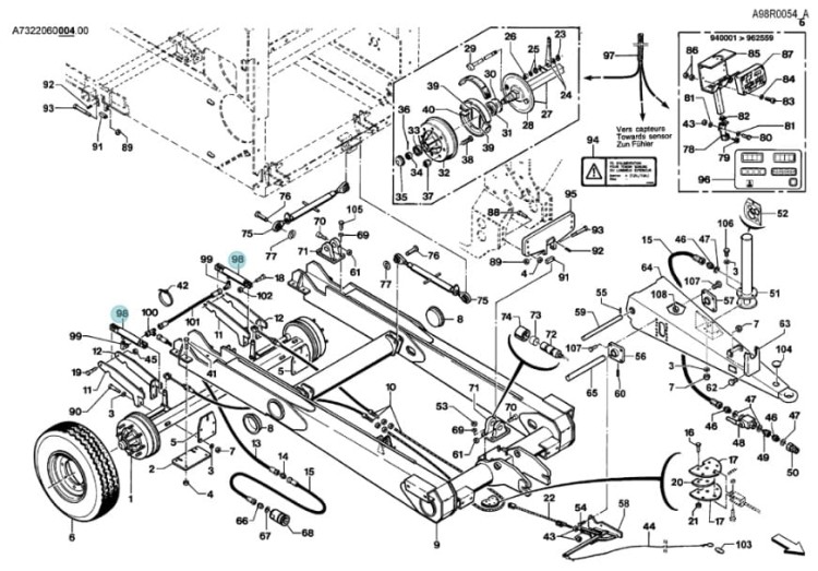 SIŁOWNIK HYDRAULICZNY KUHN ORYGINAŁ A4010002