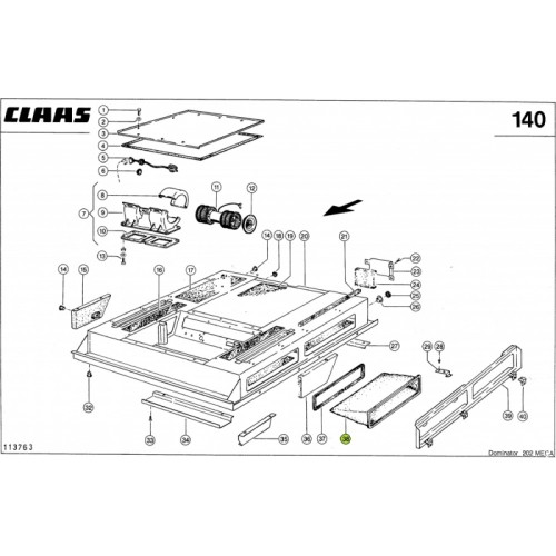 Filtr przeciwpyłowy kabiny Claas 0000715251