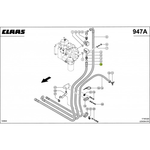 WĄŻ Claas oryginał 0007152510 1