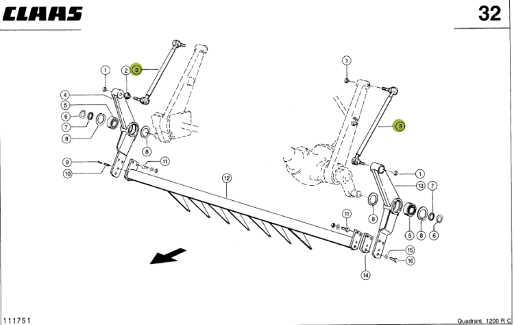 DRĄŻEK PRZEGUBOWY oryginał Claas 0008161210 1