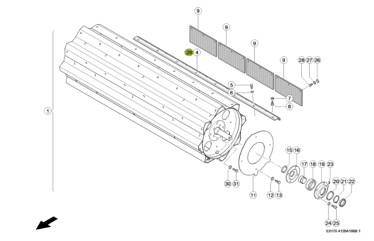 CEP LEWY oryginał Claas 0005088370