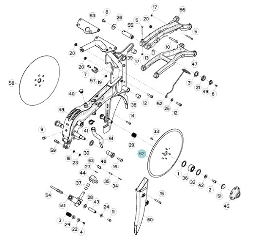 TALERZ REDLICY ZIARNO ORYGINAŁ KUHN N00875A0