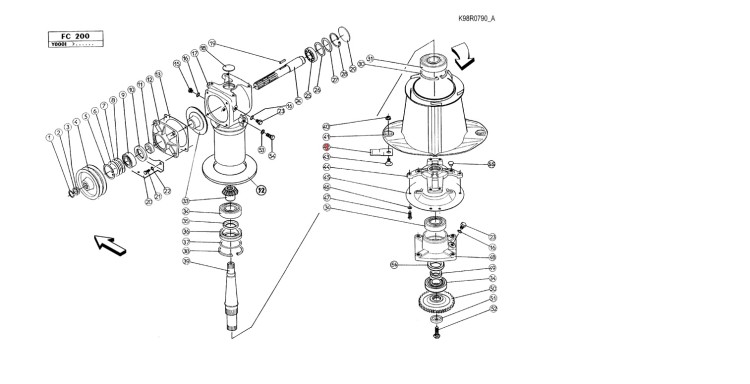 NÓŻ PRAWY DO KOSIARKI ORYGINAŁ KUHN 55903310