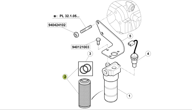 ELEMENT FILTRA OLEJU PODNOŚNIKA Claas 6005003243
