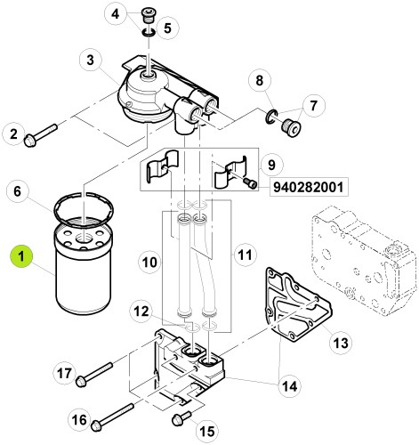 FILTR OLEJU SILNIKA - Claas 6005028743