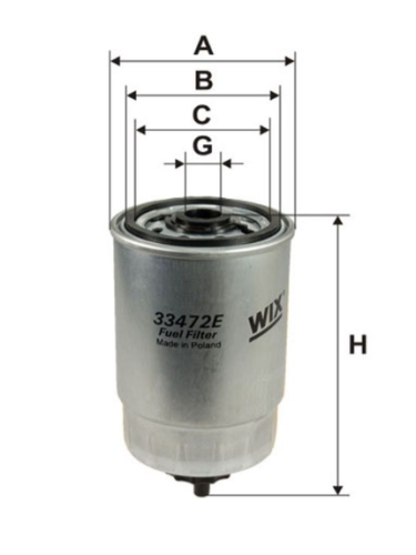 Filtr paliwa 33472E Wix Filters zamiennik Deutz 2133943 1