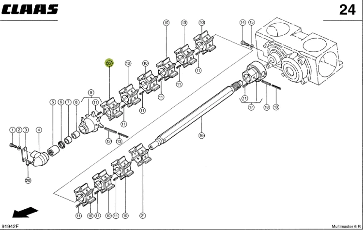 SEGMENT ZRYWAJĄCY oryginał Claas 0006519391