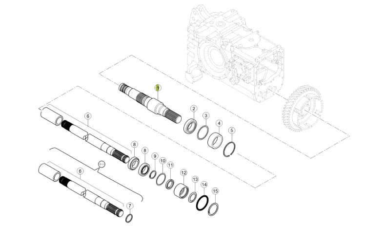 WAŁ PRZEDNIEGO MOSTU Claas oryginał 0011641280
