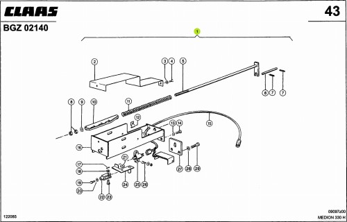 PRZYCISK PODŁOGI Claas oryginał 0000128140