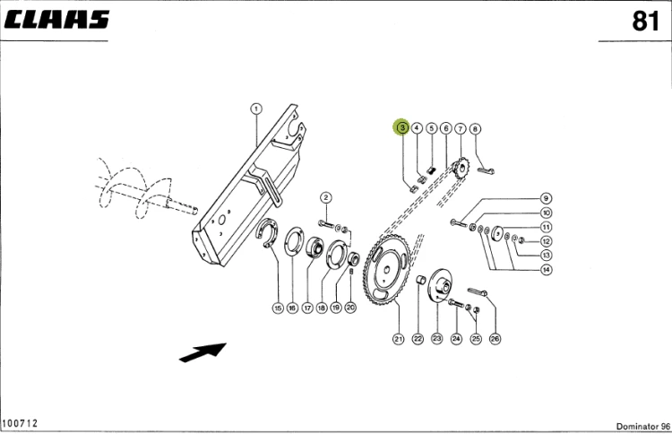 OGNIWO ŁAŃCUCHA oryginał Claas 0000028640