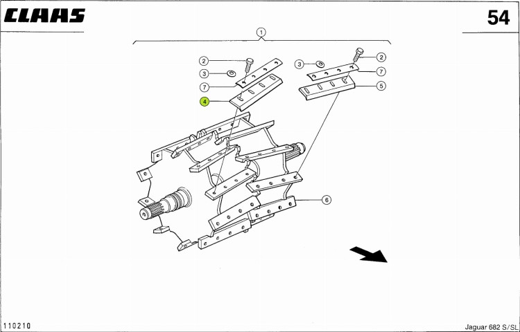 NÓŻ PRAWY oryginał Claas 0009813861