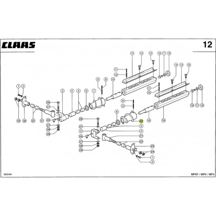 WALEC DO RYŻU.ŚLIMAK Lewy Claas 0006929320