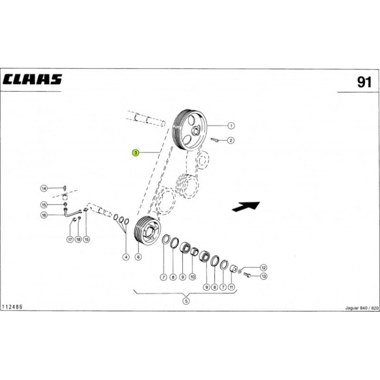 PASEK KLINOWY Claas 0000764031