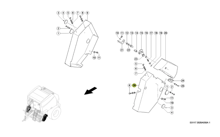 OSŁONA LEWA oryginał Claas 0008605182